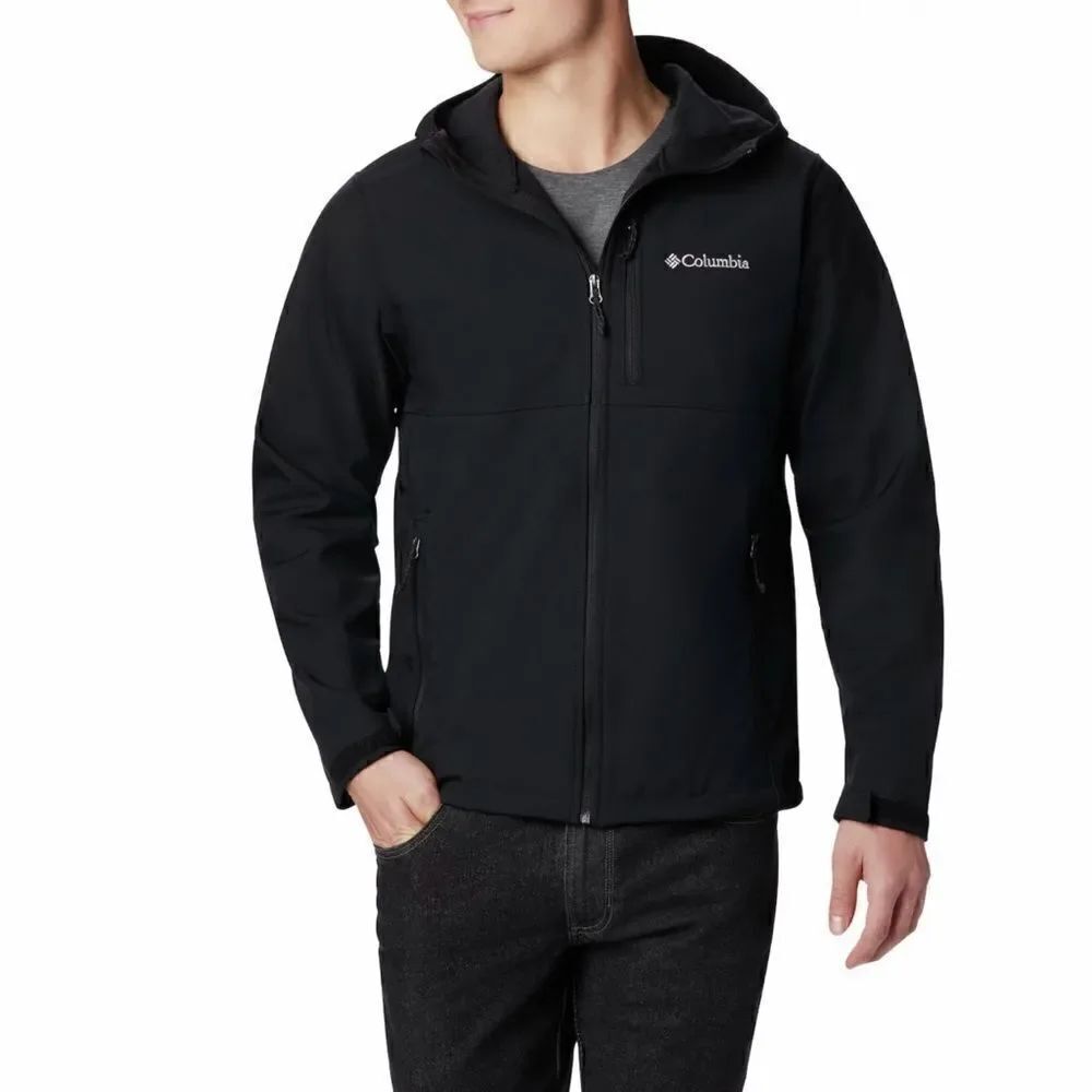 Columbia Men’s Black 100% Polyester Softshell Hooded Ascender Jacket NWT XXL